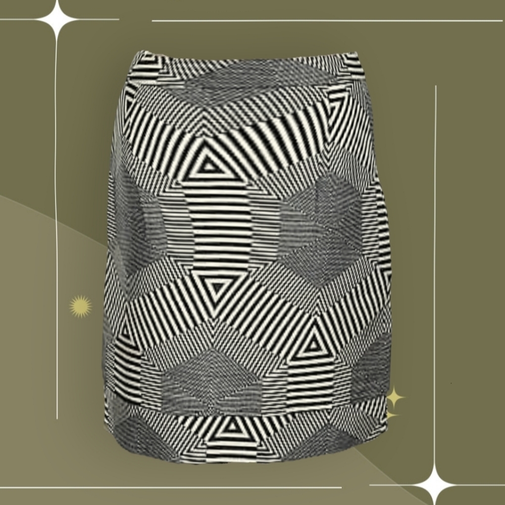 ✨ HD In Paris By Anthropologie Geometric Pencil Skirt Size L